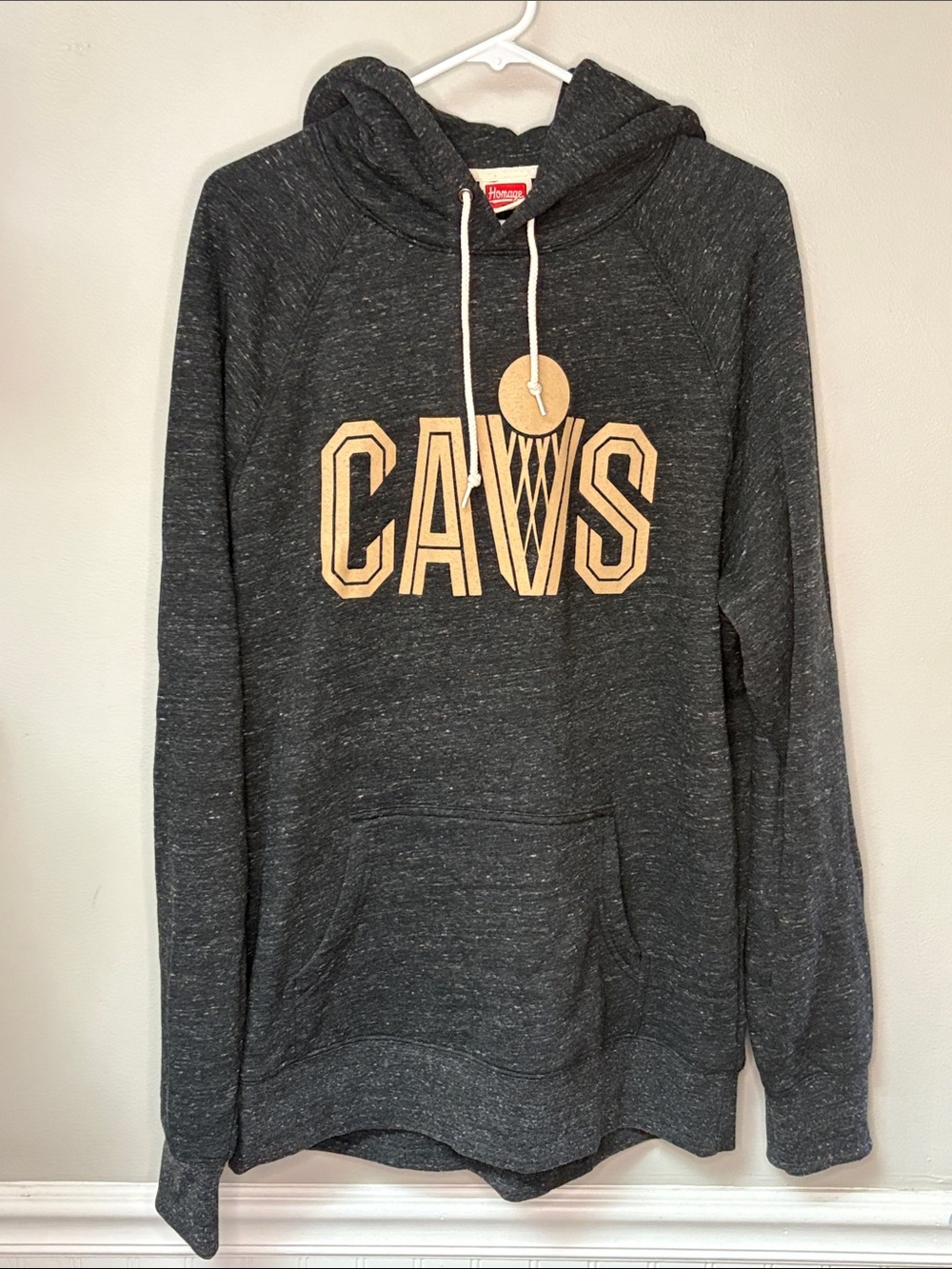 HOMAGE Dark Gray Pullover Hoodie with Gold CAVS Logo